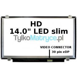 Matryca 14.0" WXGA HD (1366X768) LED matowy 30 pin eDP  kompatybilna z ACER Aspire V7-481G