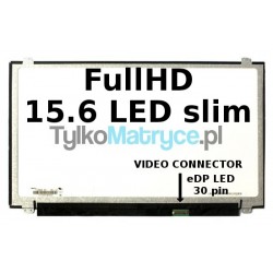 Matryca 15.6" FullHD (1920x1080) LED glossy 30 pin eDP  kompatybilna z ASUS A Notebook Series A501LX