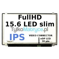Matryca IPS 15.6" FullHD (1920x1080) LED glossy 30 pin eDP  kompatybilna z ASUS R Notebook Series R510JK-DM011D-12