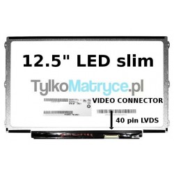 Matryca 12.5" WXGA HD (1366X768) LED matowy 40 pin LED  kompatybilna z DELL PART 31P2R