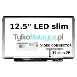 Matryca 12.5" WXGA HD (1366X768) LED matowy 30 pin eDP  kompatybilna z DELL PART DP/N 031R70