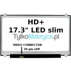 Matryca 17.3" HD+ (1600x900) LED glossy 30 pin eDP  kompatybilna z HP ProBook 470 G3