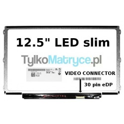 Matryca 12.5" WXGA HD (1366X768) LED matowy 30 pin eDP  kompatybilna z LG PART LP125WH2-TPM1
